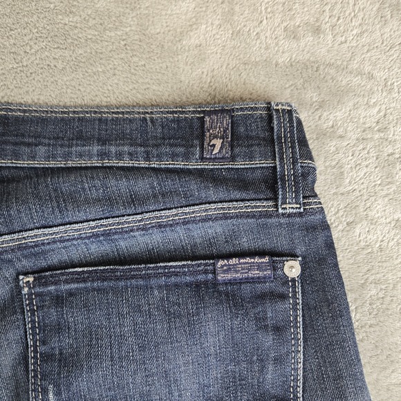 7 For All‎ Mankind Roxanne Jeans Womens 28 Blue Denim Skinny Classic Stretchy - Picture 14 of 15
